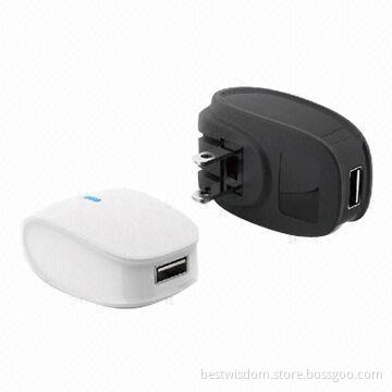 USB Charger for iPhone with 100 to 240V AC/50 to 60Hz Input Voltage, 1A Charging Rate